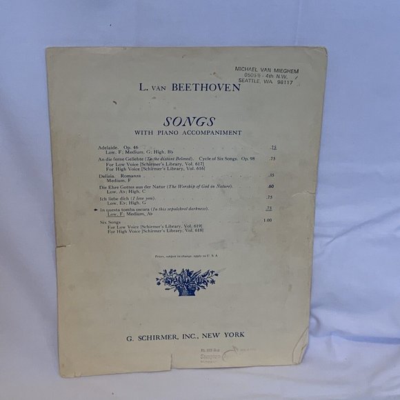 Sheet Music - Misc. Vintage Lot Of 5 Songs Titles In Description Piano Vocal - Picture 6 of 11